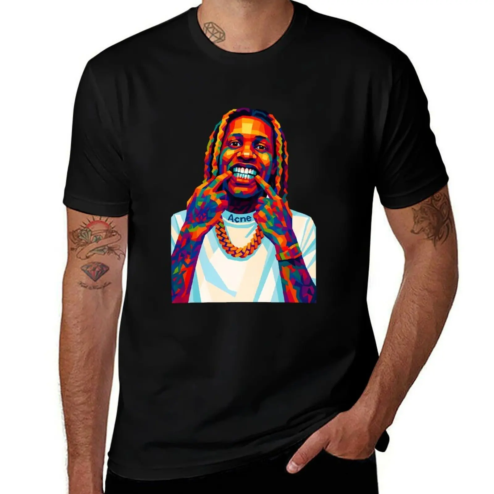 

Lil Durk Smile Wpap Art T-Shirt graphic shirts Funny t-shirts custom t-shirts new gifts and t-shirts black t shirts for men