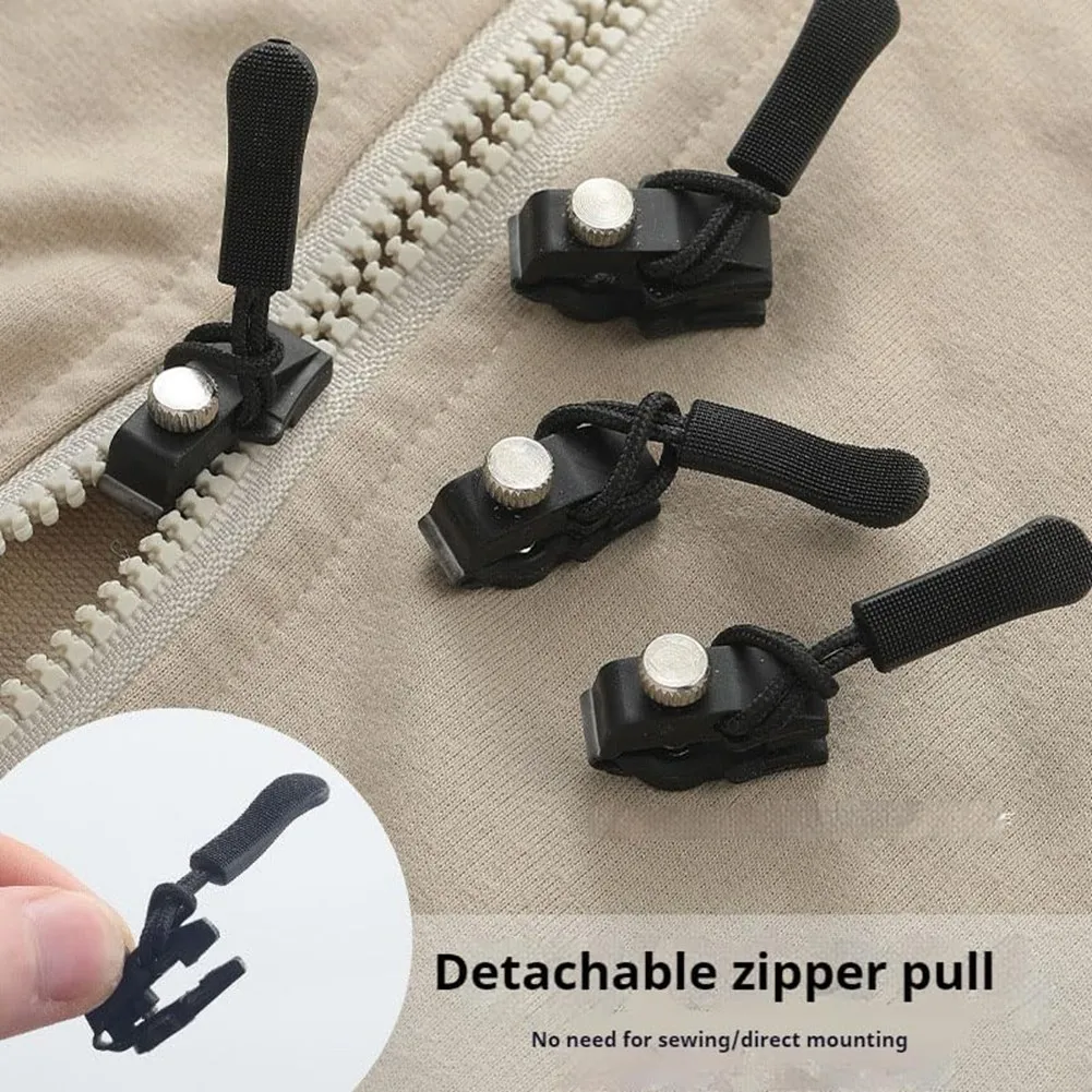 Fix Zip Puller,Universal Zipper Repairer,Zip Slider Repair Instant Kit,for Sewing Clothes,Backpacks (S 2PC&M 2PC&L 2PC)