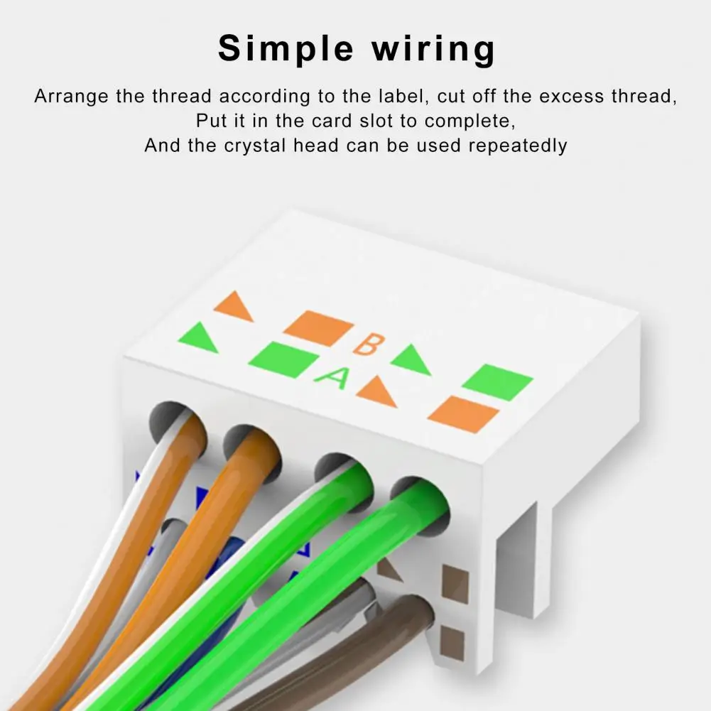 Excellent Network Crystal Heads Zinc Alloy Shielded Crystal Connector Strong Anti-interference Signal Transfer