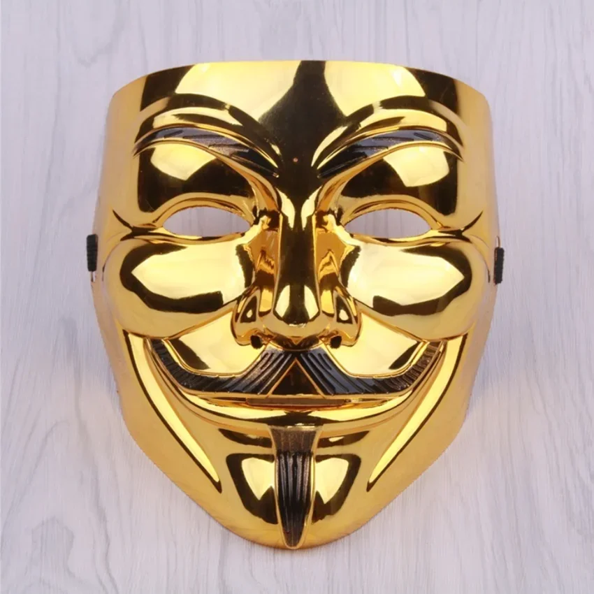 1Pc Movie Cosplay V for Vendetta Hacker Mask Anonymous Killer Mask Adult Kids Film Theme Mask Halloween Christmas Party Gift