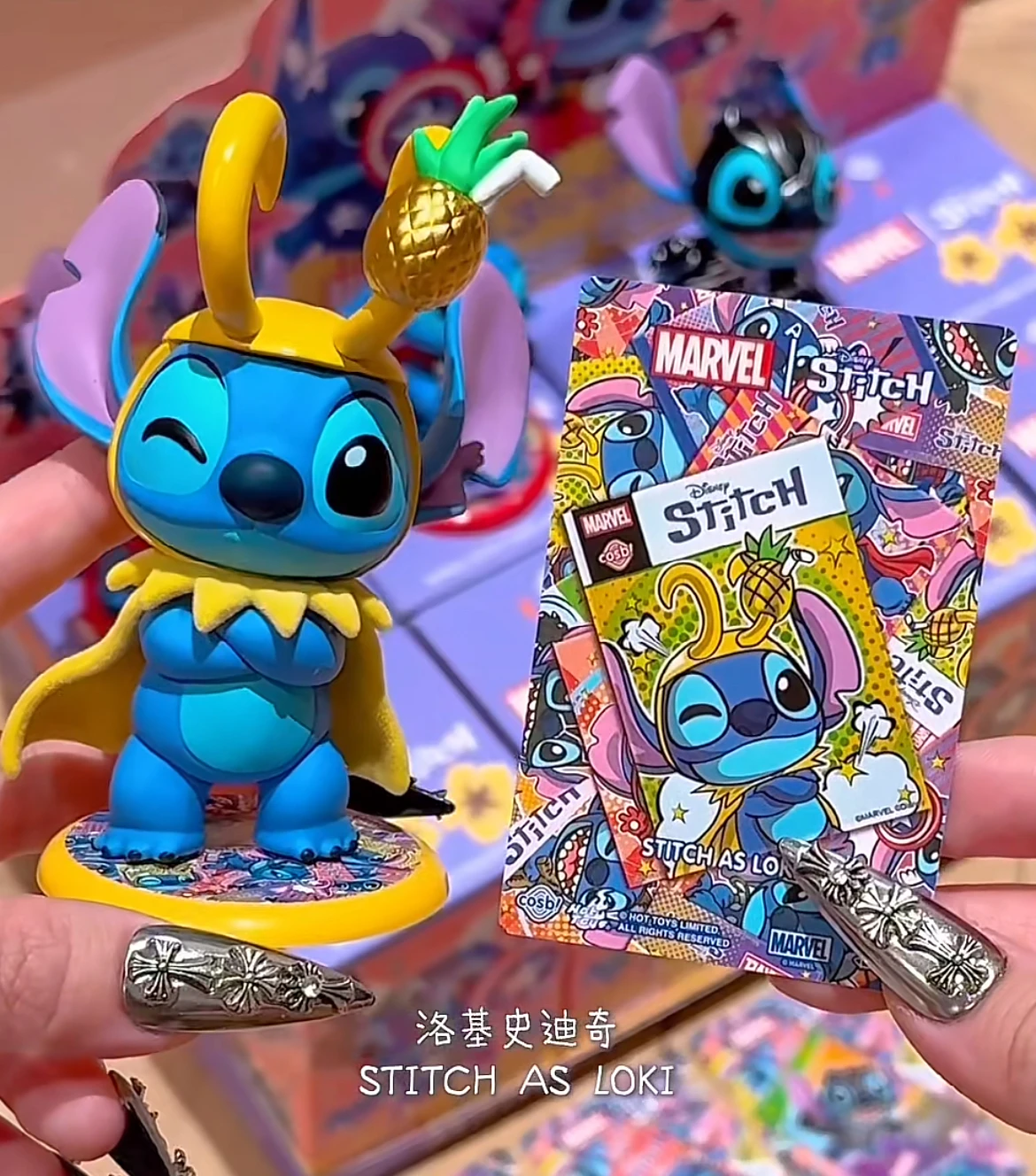 Genuine Marvel Stitch Cosbi Figures Mini Blind Box Desktop