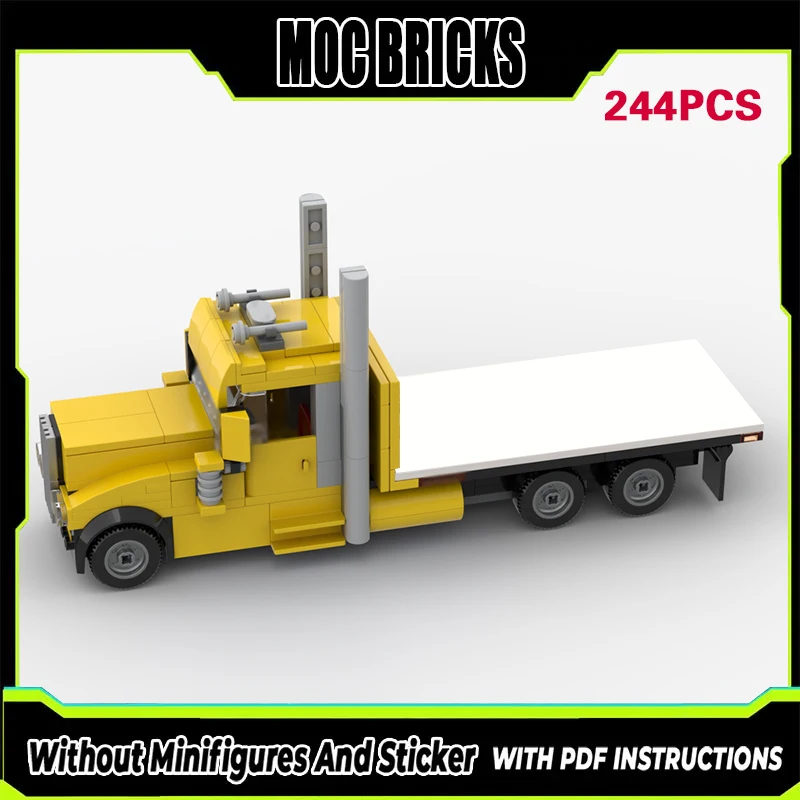 

Конструктор City Car Model MOC: Модульный грузовик-платформа с прямой осью, технологичный подарок, набор для сборки, детские игрушки