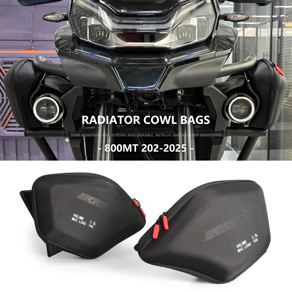 

For Cfmoto 800MT 800mt Motorcycle Left Right Radiator Cowl Bags Side Fairing Tool Bag 2.5L For CF800MT MT800 2022 2023 2024 2025