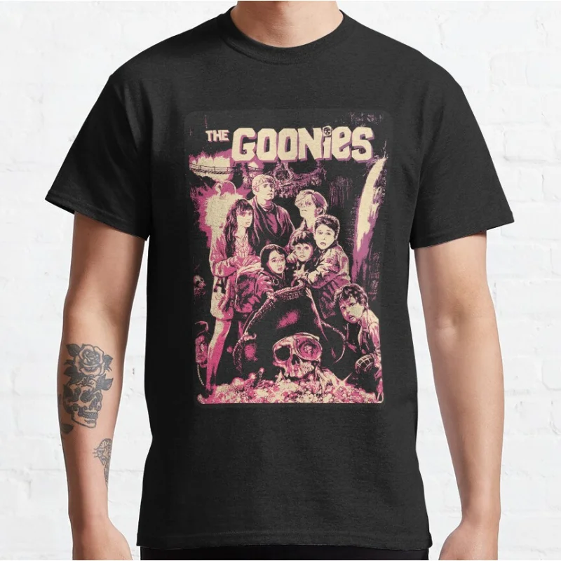 

1985 Vintage Film The Goonies Retro Never Say Die Gift clothing Short-sleeve crewneck T-shirt large size Adult Tops S-6xl