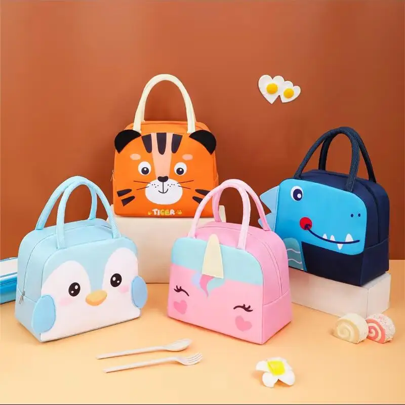 

Cute Cartoon Kids Insulation Bag Hot Cold Food Bag For Student Milk Bottle Thermo Bags School Outdoors Picnic Portable Lunch Bag