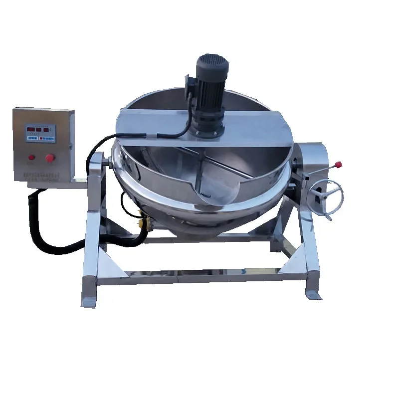 Fully automatic cold powder, rice, tofu, pear paste sugar, berry paste boiling machine, paste boiling square, sandwich pot