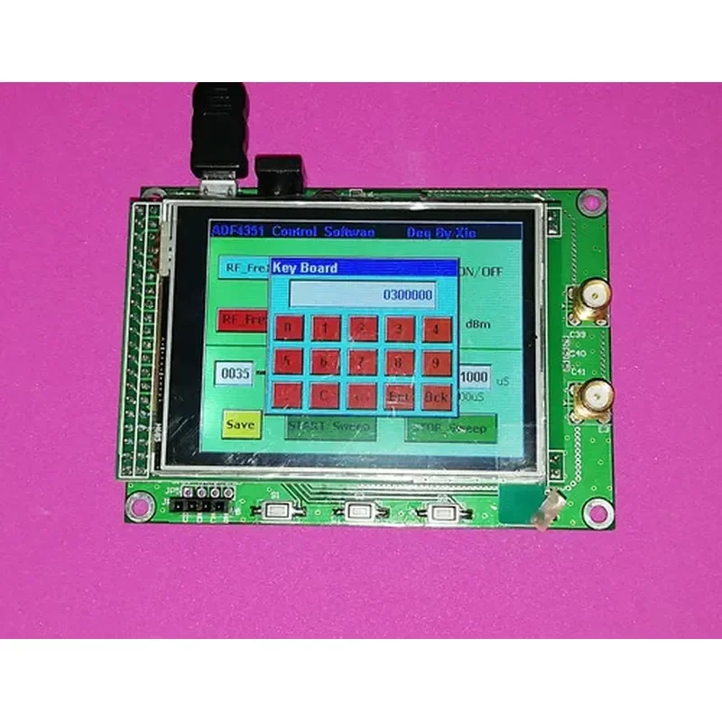 ADF4351 Module With TFT Color Touch Screen STM32 Frequency Sweep RF Signal Source Generator For Radio Frequency Testing