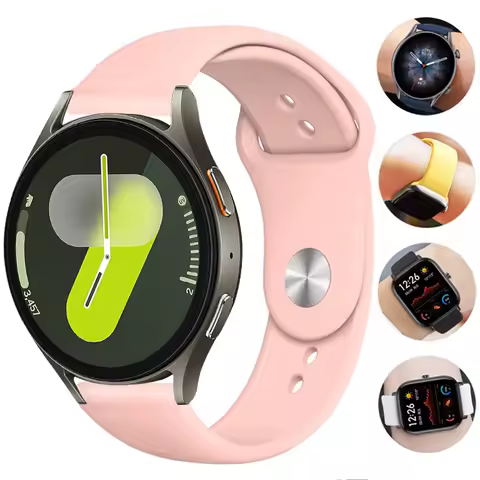 20mm 22mm Strap for Samsung Galaxy Watch 4/5/6/5 Pro/Active 2/S3 Smartwatch Bracelet galaxy watch 7 44mm 40mm silicone Band