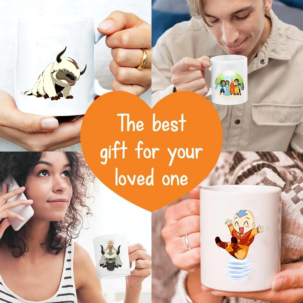 

Action figure anime toys Avatar: The Last Airbender DIY Travel Beer Cup Porcelain Coffee Tea Ceramic Mugs Drinkware Christmas