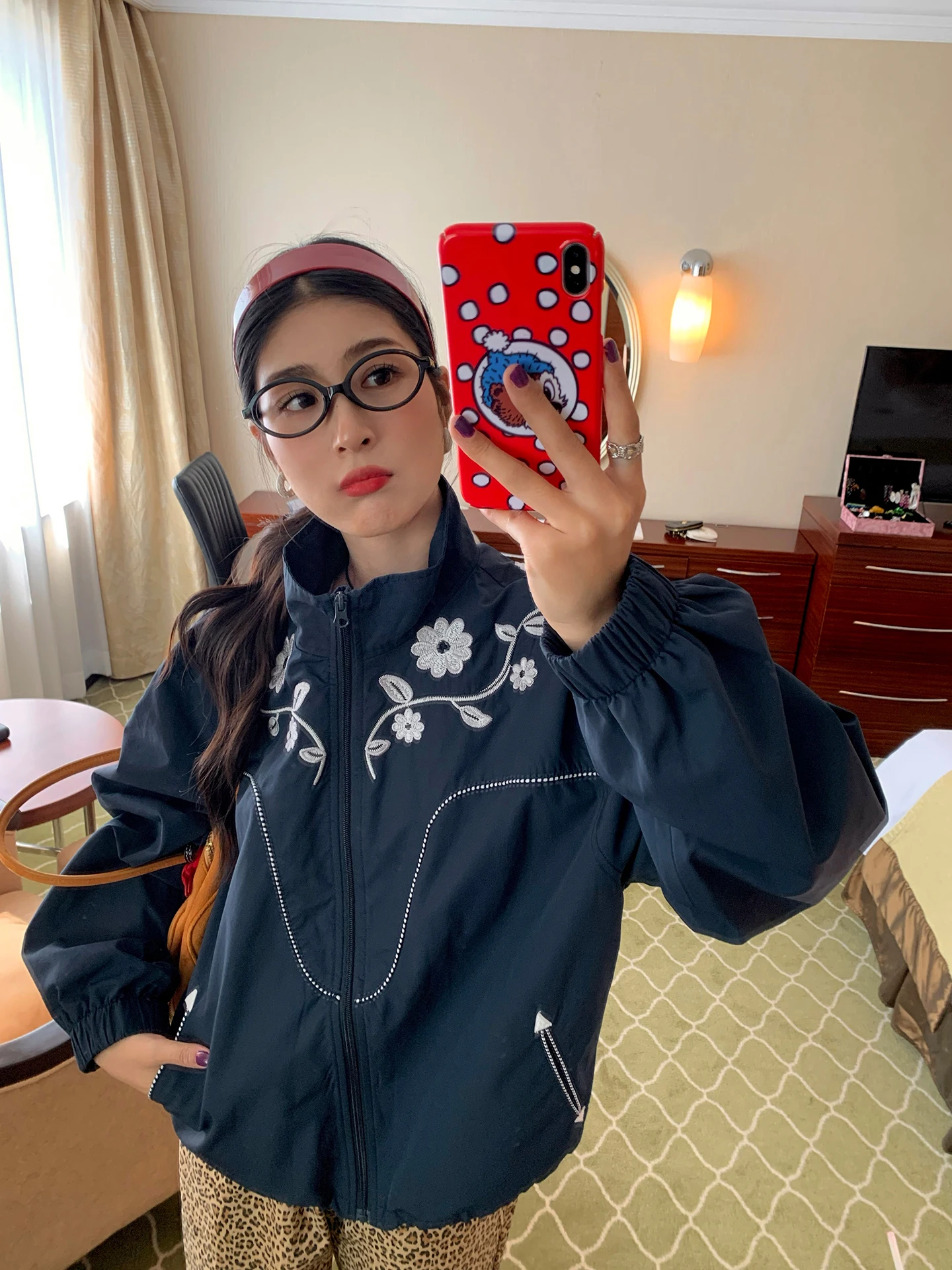 

Женская свободная куртка-жакет 2025 года, новая, с бирюзовой вышивкой, из хлопка, верхняя одежда для ранней осени, модное пальто для женщин маленького размера