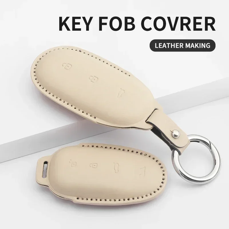 For Car Key Case Cover Fob LEADING IDEAL Lixiang L7 L8 L9 ONE 2022 2023 Li Key Case Shell Leather Keychian Auto Accessories