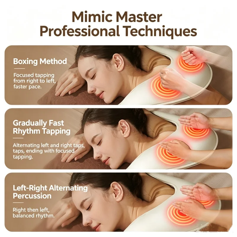 Neck Shoulder Massage Shawl, Electric Shiatsu Kneading Heated Massager for Trapezius & Back, Multi-Functional Home Massager