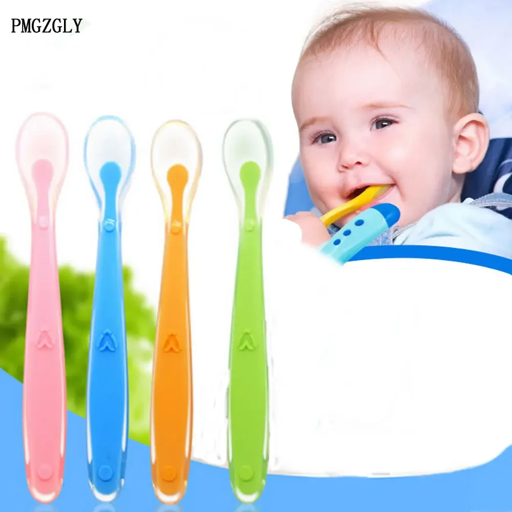 2 Pcs Baby Silicone Spoon Learning Spoon Set Stars Tableware Kids Soft Silicone Feeding Spoon Training Baby Reborn Silicone