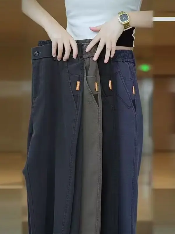 

Loose Straight Leg Men's Casual Pants Six kets Workwear Trousers Large Size Versatile Long Pants Youthful Vitali Sle