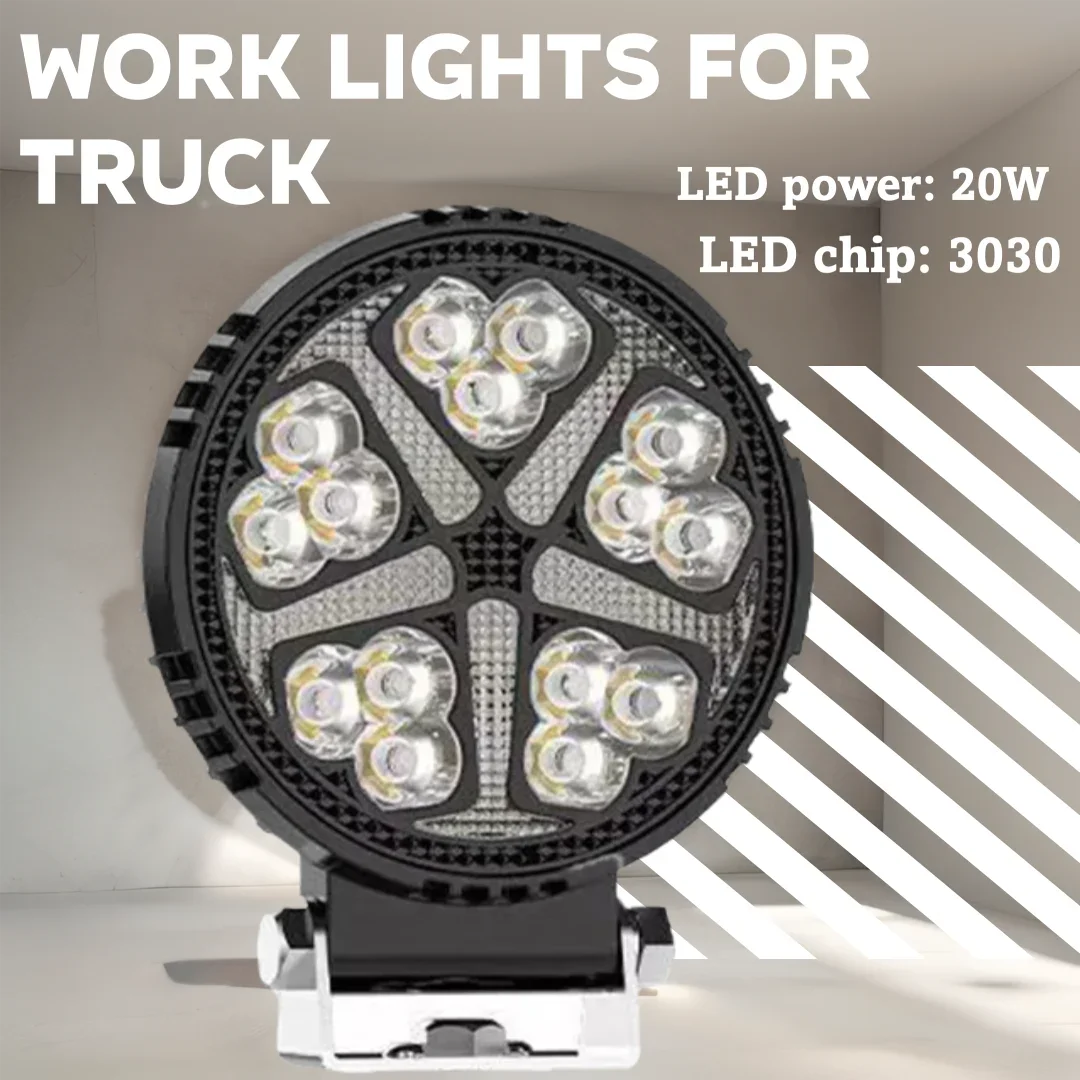 

4‘’ LED Light Work Car Light Flood Fog Lamp 2 Color Temperature for Atv Jeep Pickup Truck Off Road4x4 Offroad Accessories