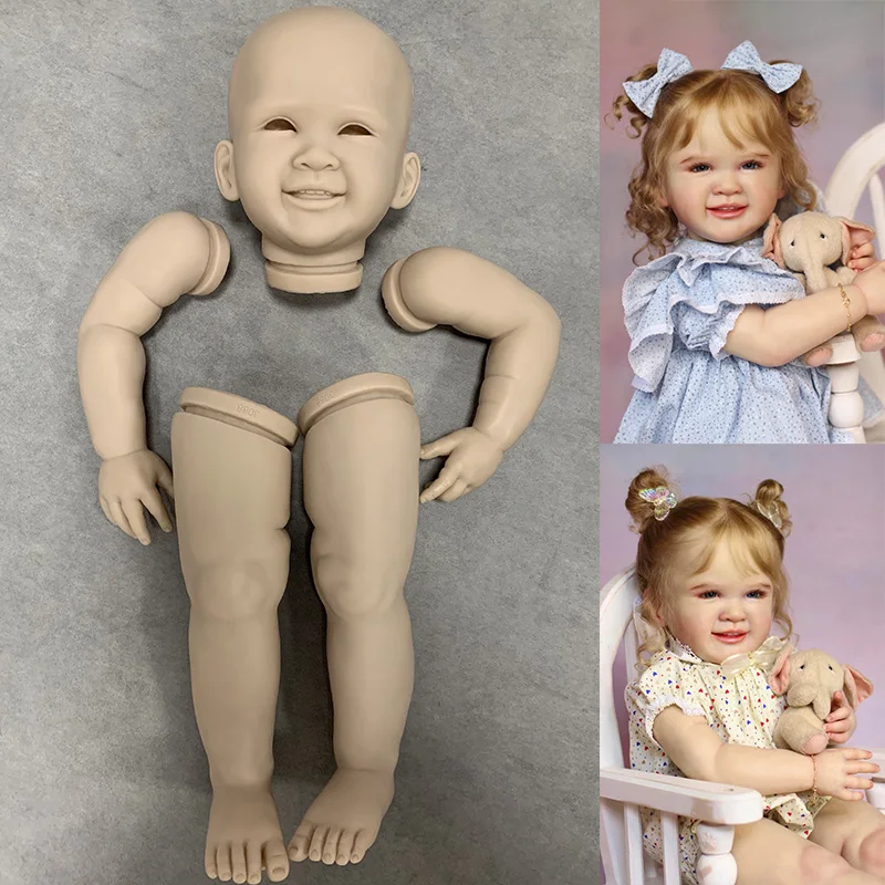 

28inch Renata Reborn doll Unpainted Kit Soft vinyl fresh color with eyes and cloth body DIY Doll Part