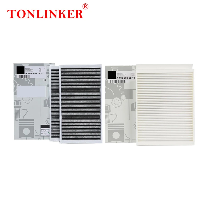 TONLINKER Cabin Filter For Mercedes Benz M CLASS W166 2011-2015 ML 250 350 400 300 500 63 63S AMG Model A1668300318 A1668300218