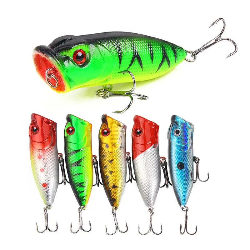 1 PC Fishing Lure Popper Floating Hard Bait Artificial Chatterbait 6.5cm 11.8g Steel Beads Fishing Lure Perch Pesca Fishing Hook