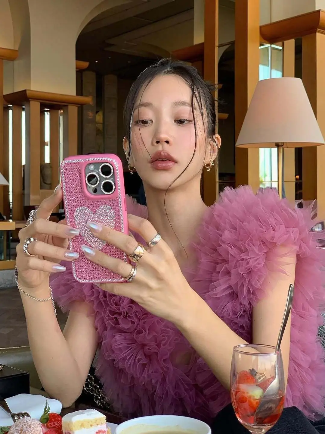 Mijue Summer 2026 Pure Desire Floral Design One-Piece Swimsuit Backless Sleeveless 3D Puzzle Piece Construction Sweet Style