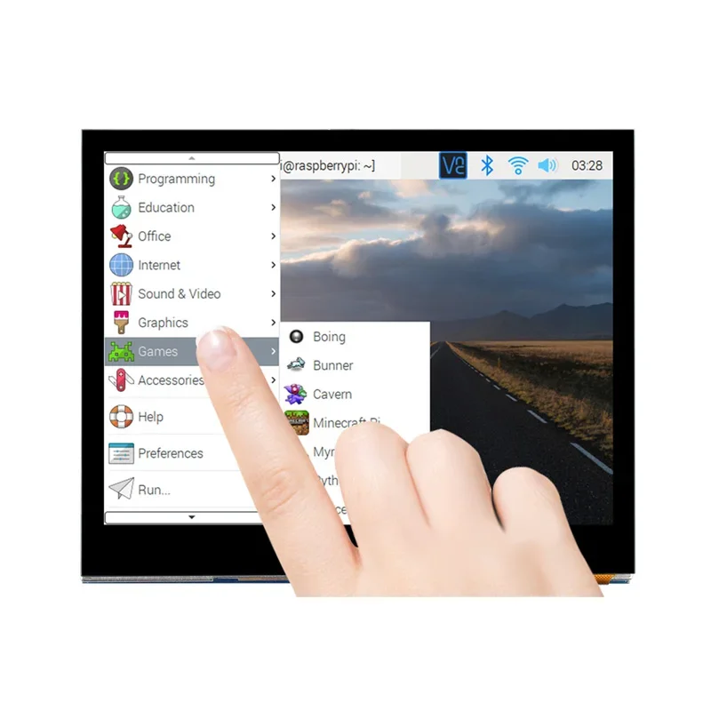 3.5 インチ DPI-LCD 静電容量式タッチ LCD DPI 640×480 Raspberry Pi 用 3.5 インチ タッチスクリーン ディスプレイ モジュール