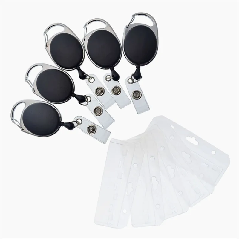 

Держатель для удостоверений личности Держатель для бейджа из цинкового сплава Прозрачный держатель для идентификационных карт из ПК Держатель катушки для удостоверения личности Съемные аксессуары для кормления