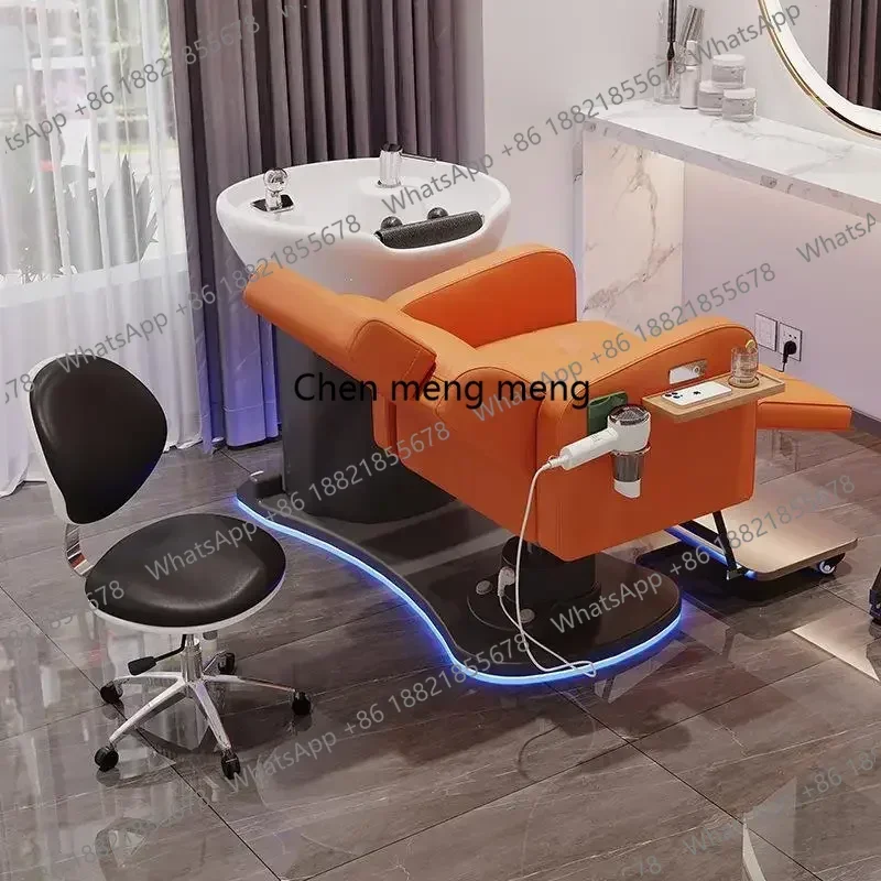 Q181 Smart Electric Hair Shampooing Chair Flush Bed Multi-functional Rotating Shampoo Chairs Beauty Shop Salon Furniture Sillas