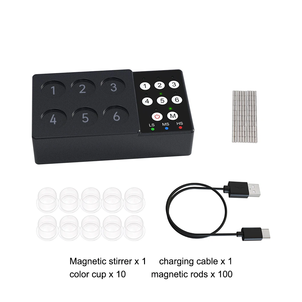 خلاط حبر الوشم، خلاط محرك الخرز المغناطيسي، كوب حبر صغير متضمن، والخرز المغناطيسي، وبطارية مدمجة، من متجر مستلزمات الوشم JZ #1