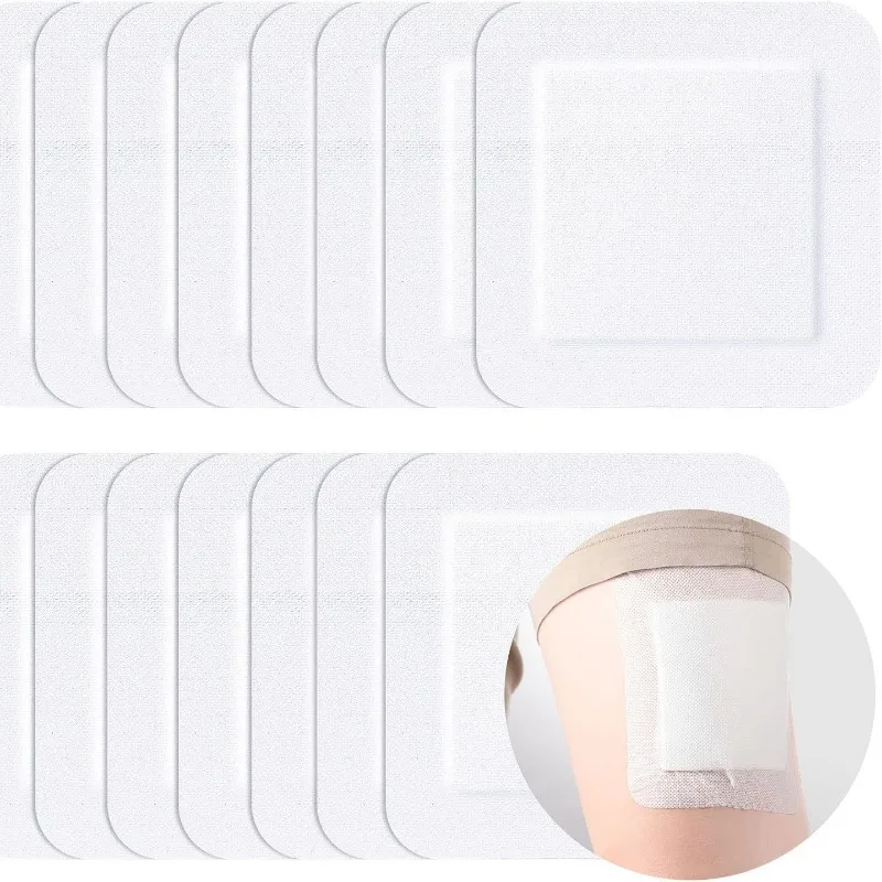 5 fogli/set non tessuti Patch per ferite in pelle nastro per medicazione 10x10cm toppa per ombelico traspirante di grandi dimensioni accessori per