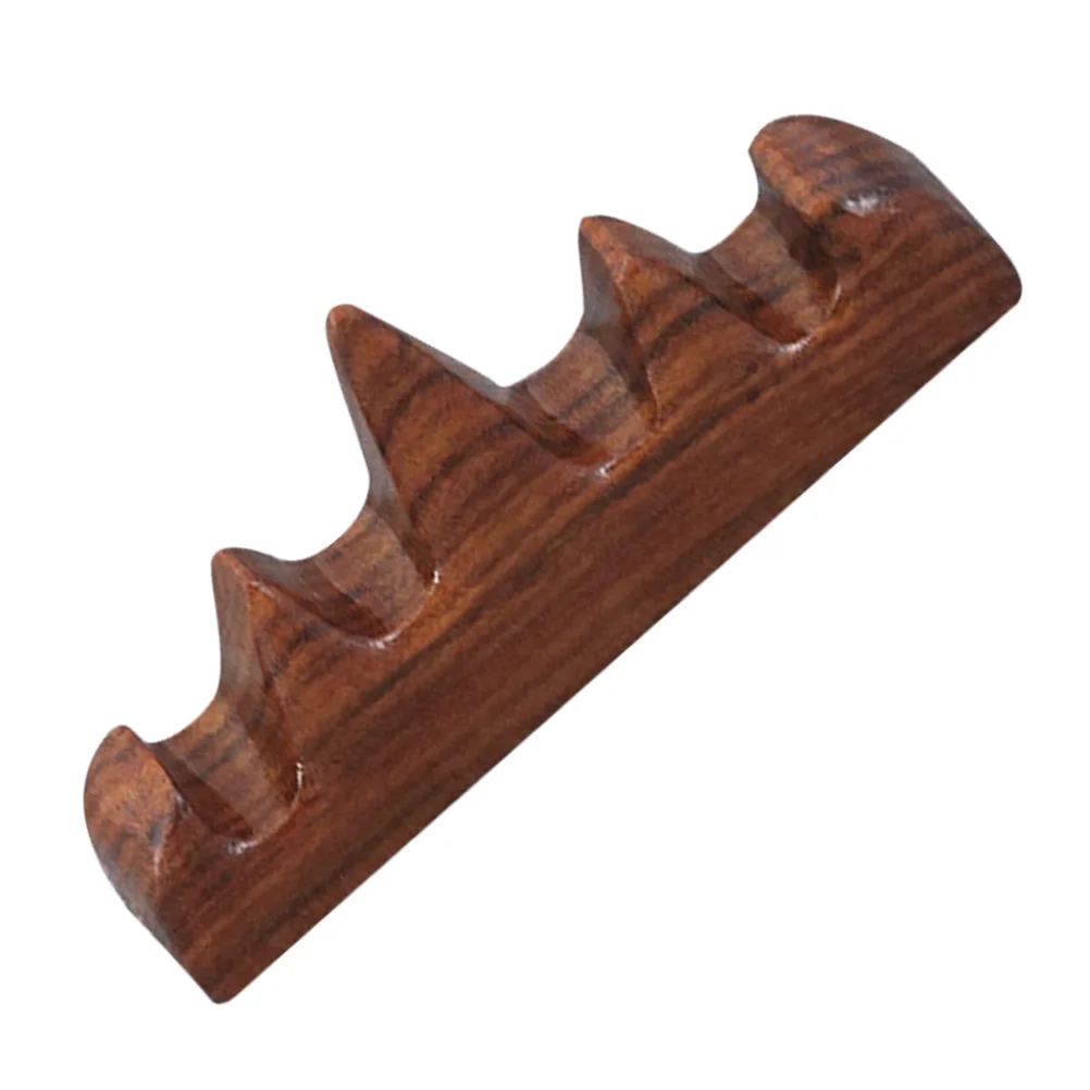 

Wooden Calligraphy Brush Rest Red Wood Pen Holder Chinese Brush Rack Sumi Writing Support Elegant Desk Accessory Durable