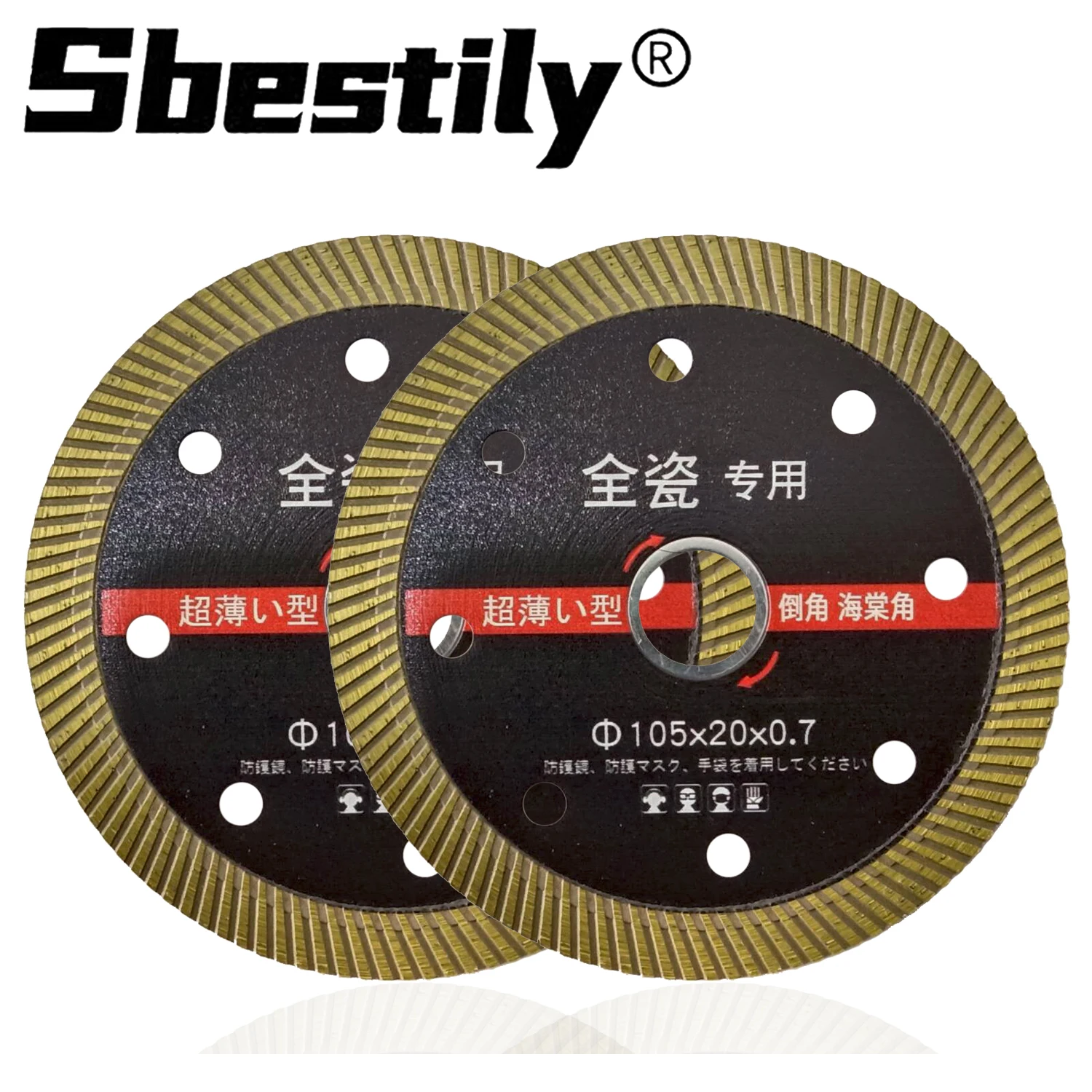 1pc 105mm Turbo Diamond Saw Blade Disc Super-Thin Diamond Saw Blade Ceramics Tile for Angle Grinder Circular Saw Tile Cutter