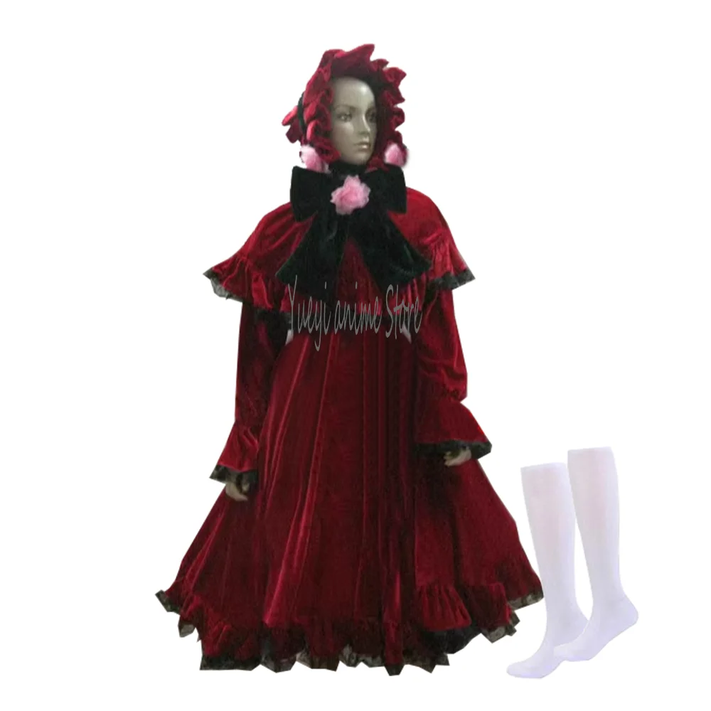 Anime Cosplay Shinku Costume Donna Lolita Abito rosso Festa di Natale di Halloween ----   personalizzato