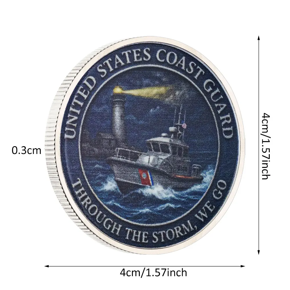 من خلال The Storm SILVERY Plated Collection Coin US Coast Guard Collection Coin