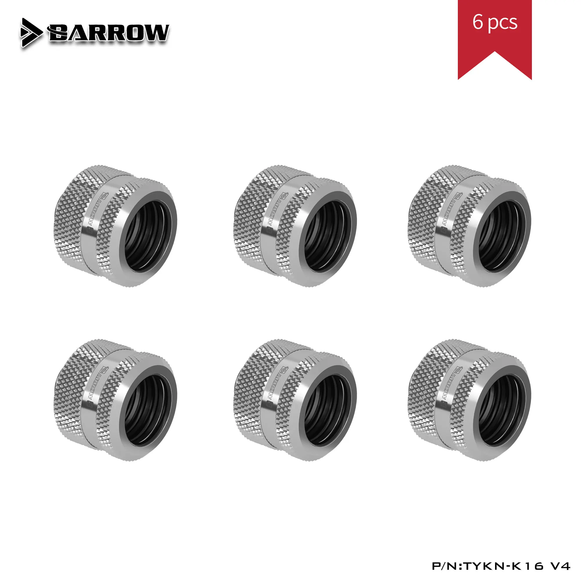 

Barrow TYKN-K16 V4 6PCS G1/4 Hard Tube Fitting PC Water Cooling Asik For Cooling Pipes Gold/Black/White/Silver Fitting