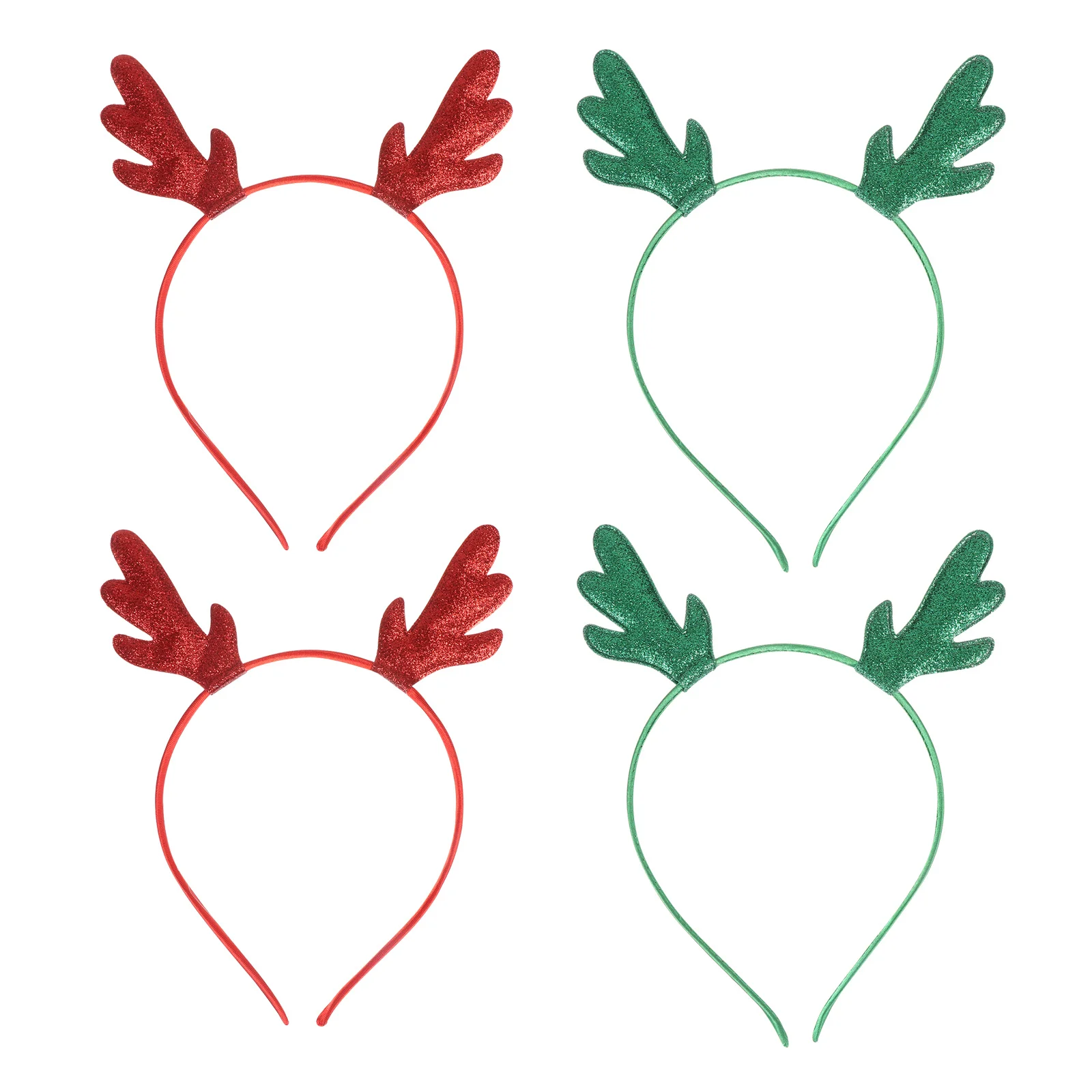 

4pcs Antler Hair Hoop Christmas Party Kids Girls Reusable Light Durable Safe Material Festival Gift Hair Accessories