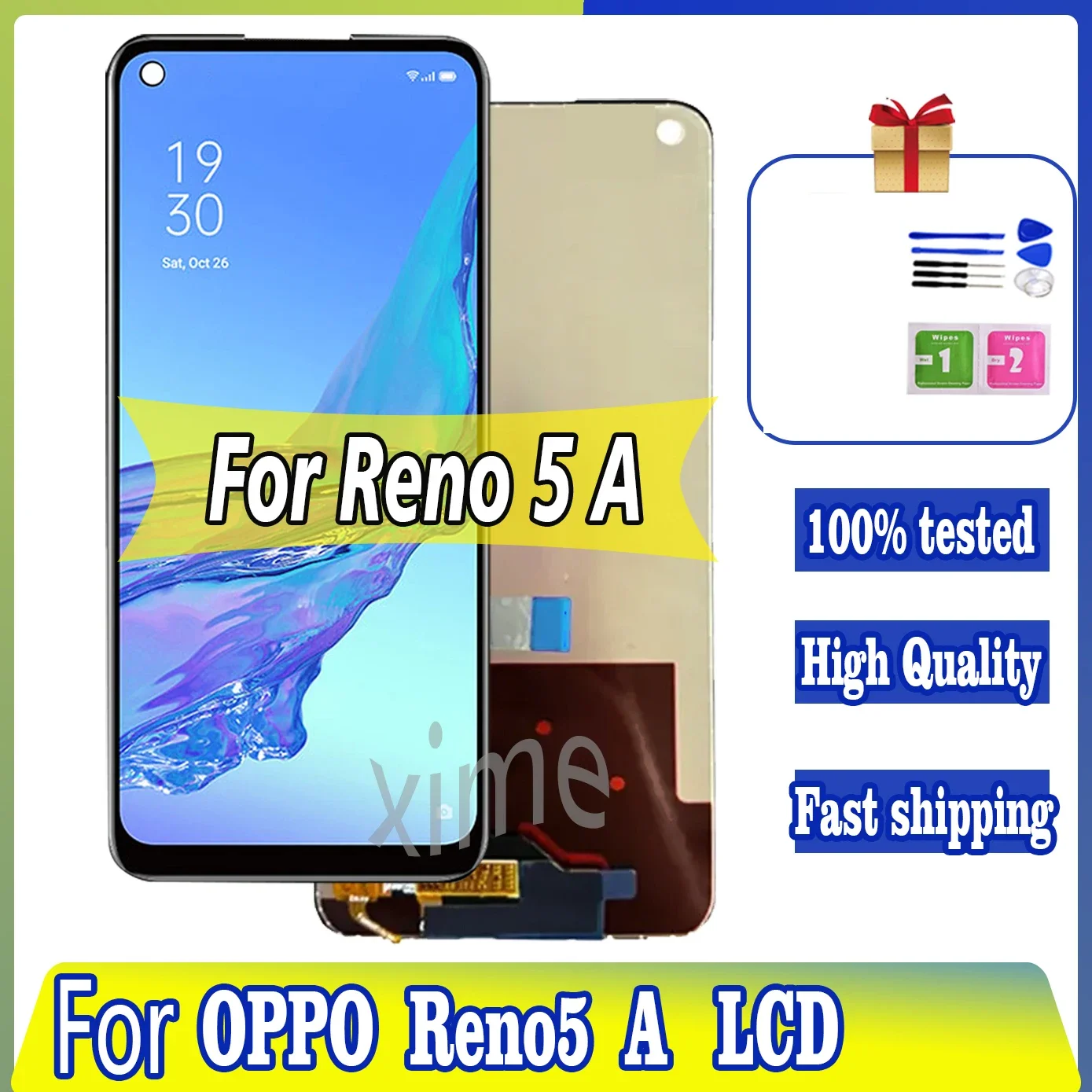 

6.5"For Oppo Reno5 A 5G LCD Display Touch Digitizer For Reno5A CPH2199 A101OP A1030P LCD Reno 5A Screen Assembly 100% Tested