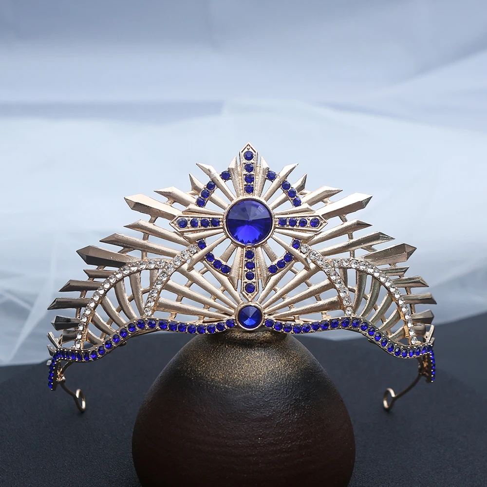 

1 шт., золотые королевские яркие волосы, корона, кристаллы, сверкающие стразы, сияющий королевский дизайн, идеальная элегантность, тематические случаи