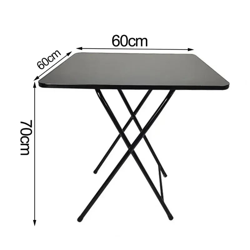 Foldable Dinner Table Square Solid MDF 4 Persons Home Study Computer Desk Home Improvement Foldable Living Room Desk Accessories