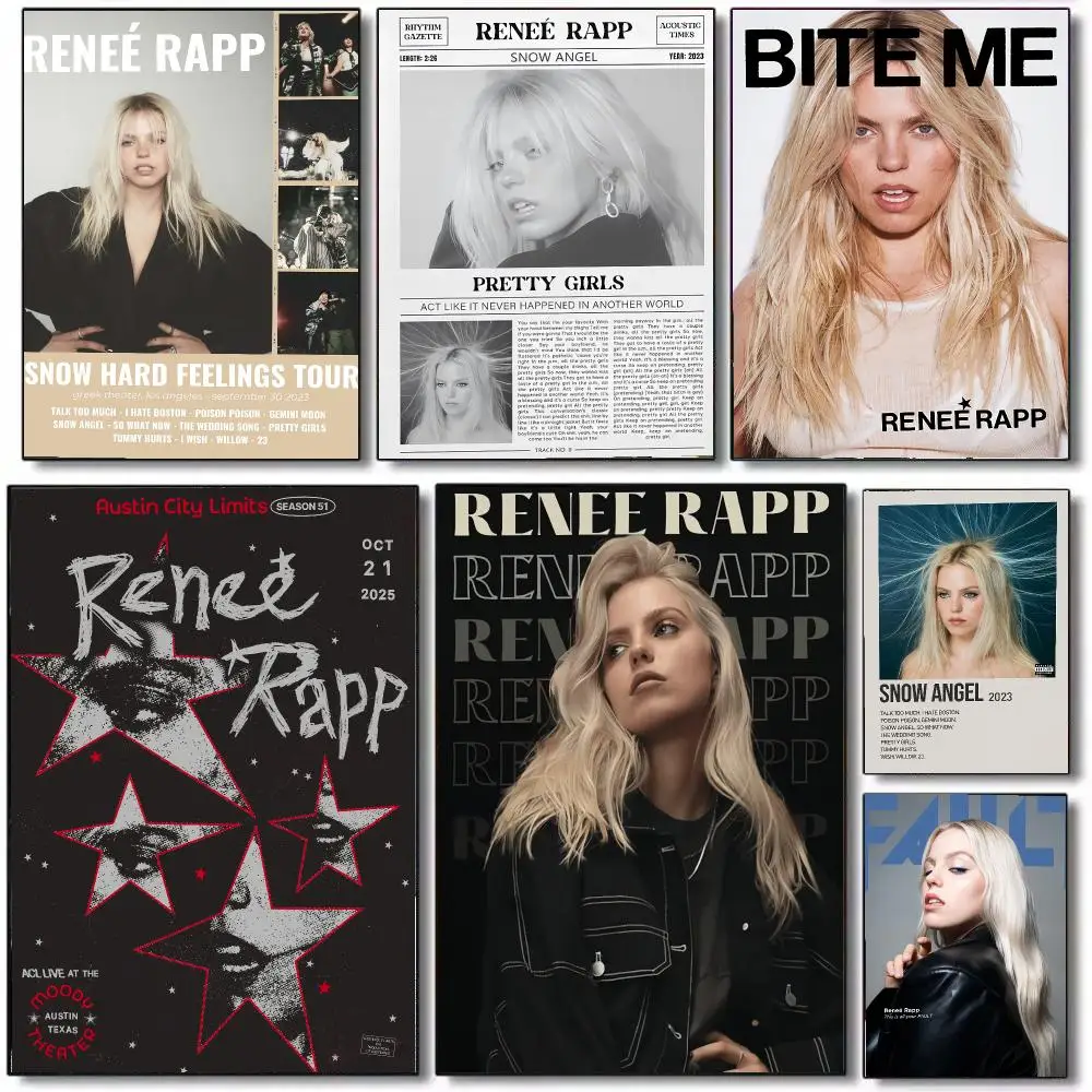 Famous Singer R-Renee R-Rapp Poster Wall Art Printed Decor Sticker Stylish Home Gift for Living Room Bedroom Corridor Cafe