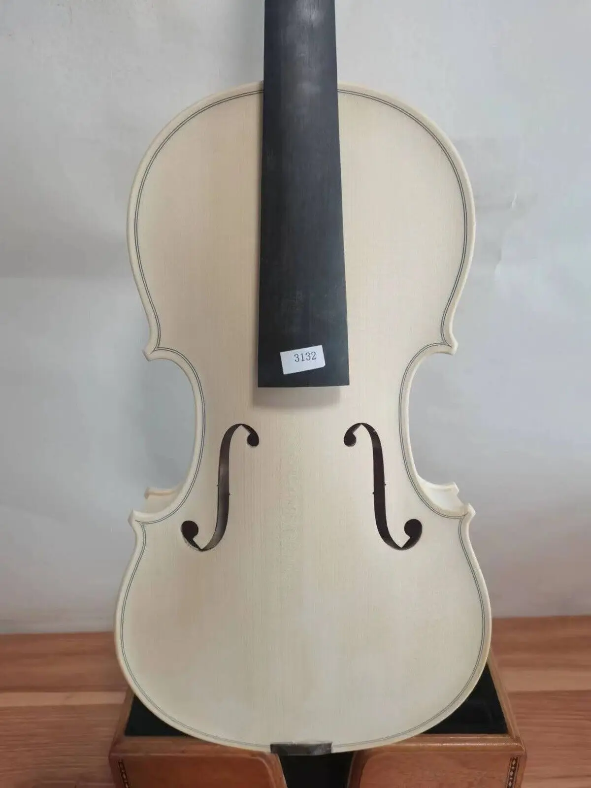 Master 4/4 Violin In White 1PC Flamed Maple Back Spruce Top Hand Made K3132