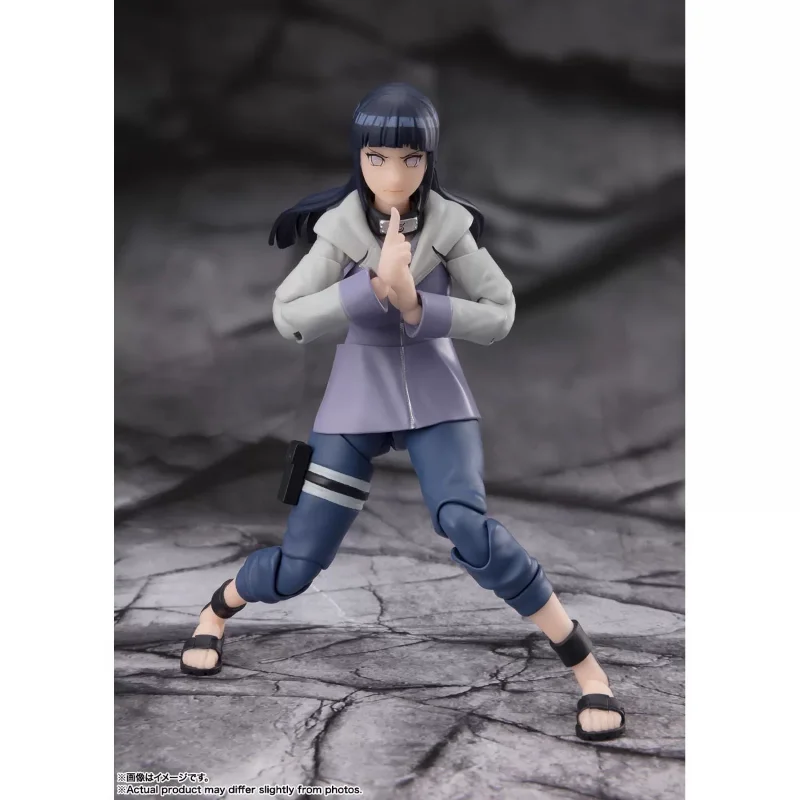 Bandai Original SHFiguarts NARUTO Hinata Hyuga yeux blancs-virtueux Byakugan-figurine d'action articulations actives modèle ornements de bureau