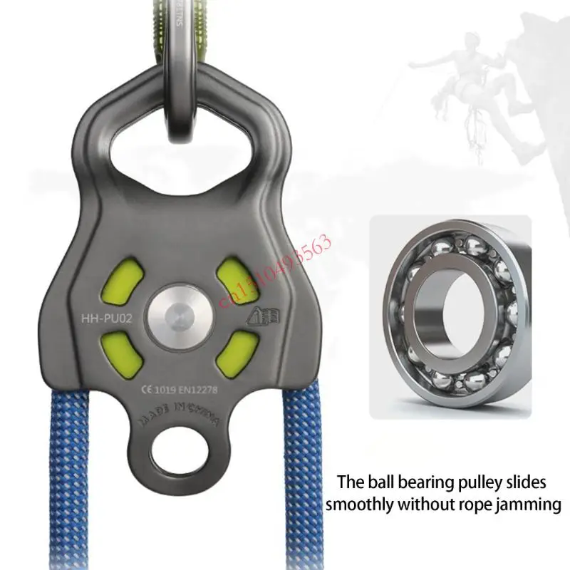 

448C Climbing Pulley Carabiner Locking Screwgate Portables Pulley Karabiner for Rope Safe Management