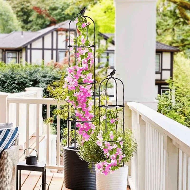 Adjustable Garden Trellis For Climbing Plants, Multifunctional Plastic Support For Potted Flowers Vines Vegetables, Indoor Outdo