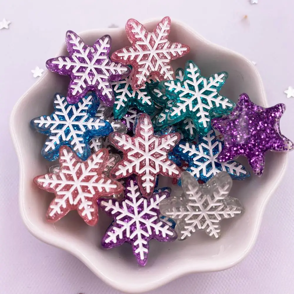 Colorful Resin 3D Candy Color Snowfloer Flatback Cabochon  Figurine Scrapbook  10pcs Craft DIY Christmas home decor Accessory