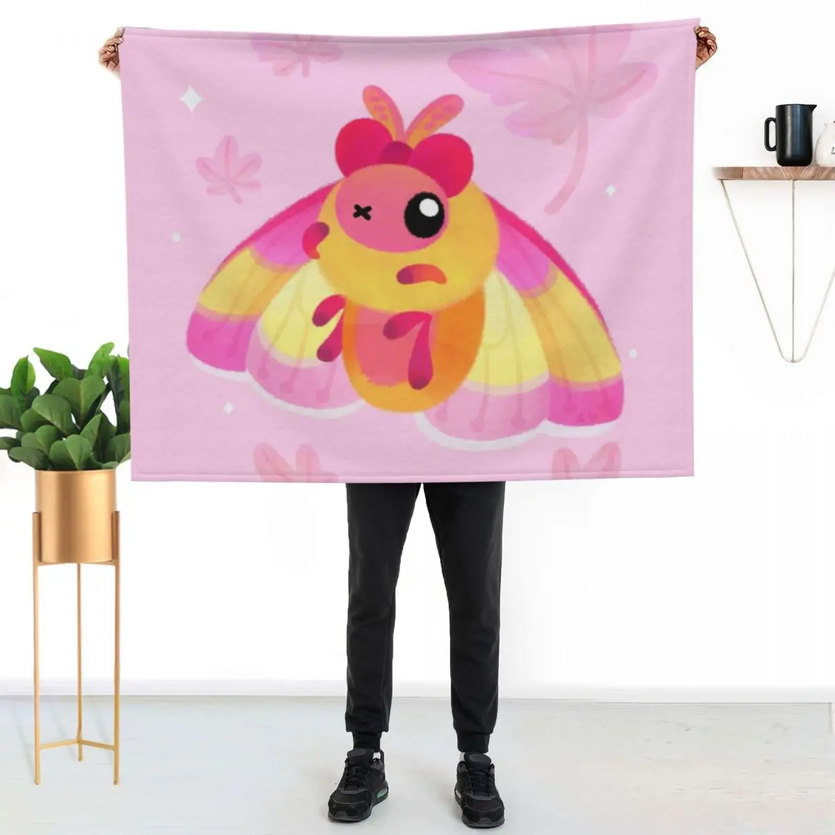 Rosy Maple Moth Throw Blanket Luxury Thicken warm winter halloween Blankets Sofas Of Decoration decorative Flannels Blankets