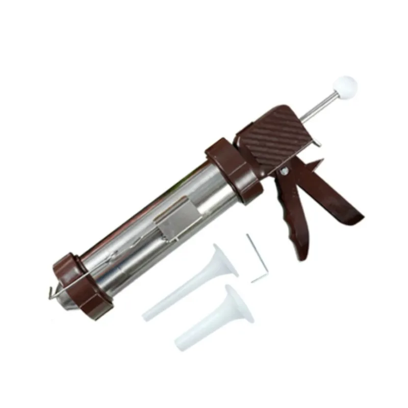 Stainless Steel Manual Sausage Stuffer and Meatball Maker, Portable Making Tool for Home & Commercial Meat Processing