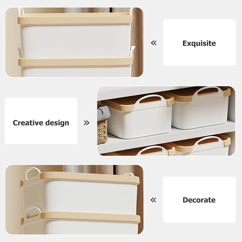 

2pcs Portable Storage Box Handheld Organizer With Lid Water-Resistant Large Capacity Classified Storage Container For