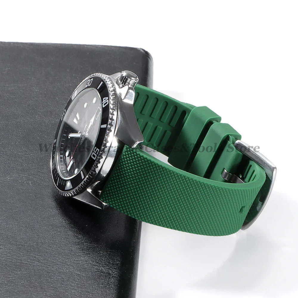 Мягкий силиконовый ремешок для часов, водонепроницаемый ремешок 20 мм 22 мм для Seiko for Rolex for Water Ghost, мужской спортивный резиновый браслет, аксессуары для часов