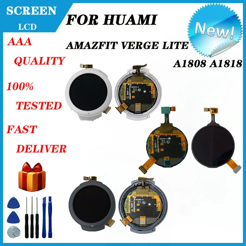 

For Amazfit Verge Lite A1808 A1818 LCD AMOLED Display Smart Watch LCD Display + Touch