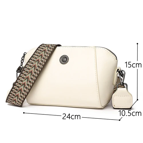 Imagen 2 del producto Bolsos de hombro de cuero para mujer, bolsos cruzados de lujo, bolsos de mensajero de diseñador, a la moda