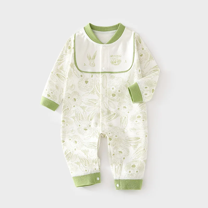 Baby Jumpsuit Baby Newborn Boneless Spring and Autumn Pure Cotton Romper Men's and Women's Baby and Infant Children's Romper